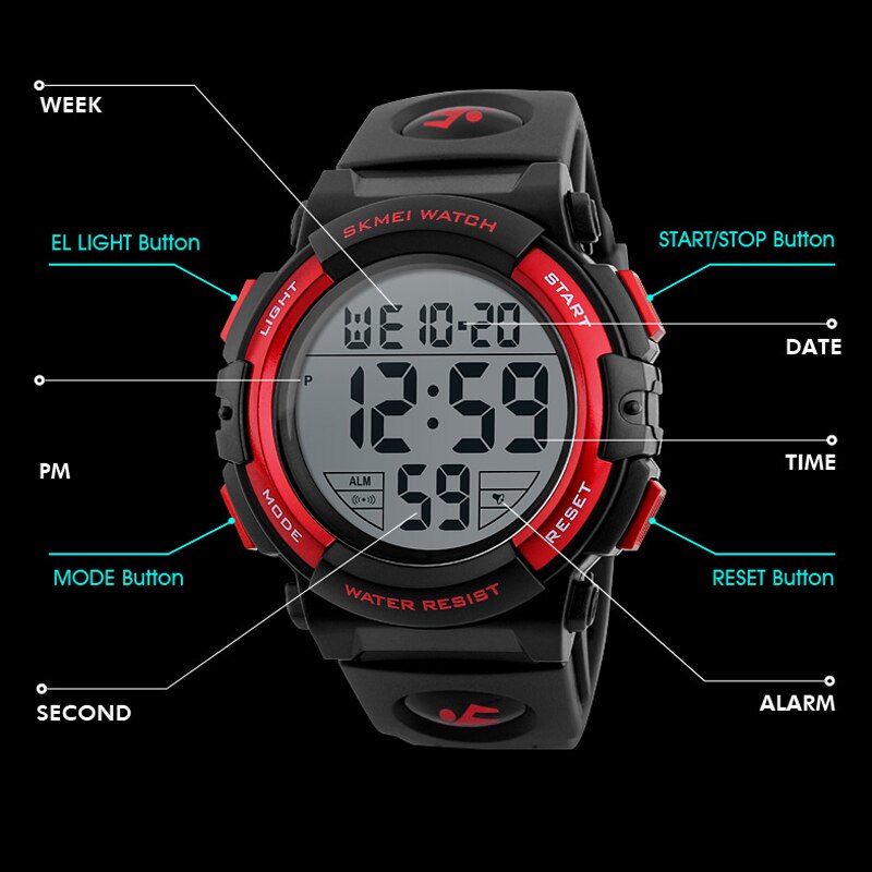 SKMEI 1258 Chronograph Sport Watch for Men – 50M Waterproof