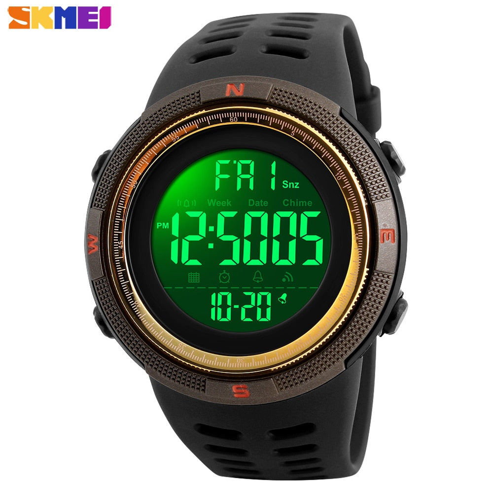 SKMEI Digital Sport Watch for Men – LED, Waterproof & Multifunction