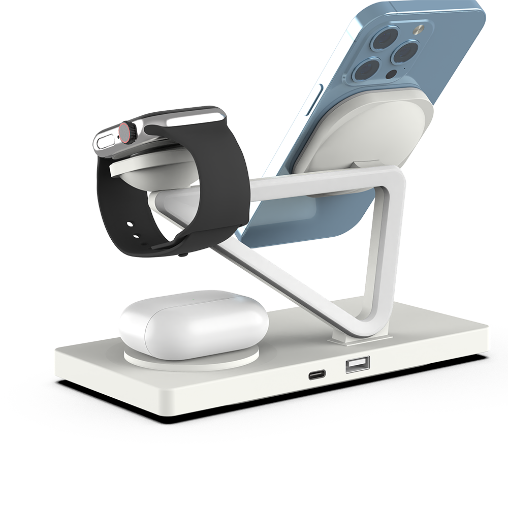 5-in-1 Magnetic 15W Wireless Charging Station – Phone, Watch & Earphones