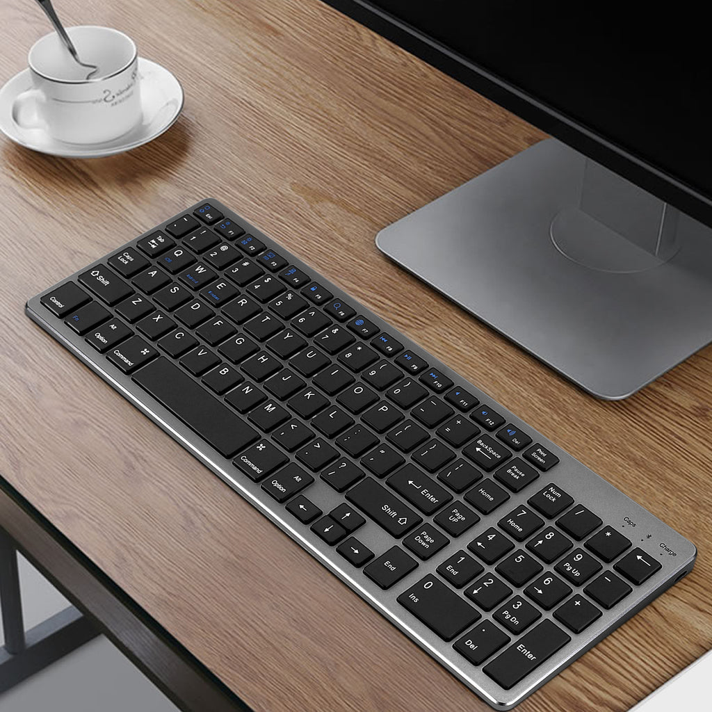 Wireless Bluetooth Keyboard with Wireless Phone Charging for iPad