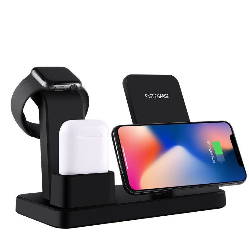 3-in-1 Wireless Charging Stand – Phone, Watch & Earphones (10W Fast Charge)