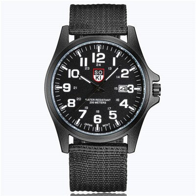 SOKI Military Quartz Watch for Men – Luxury Sport Wristwatch