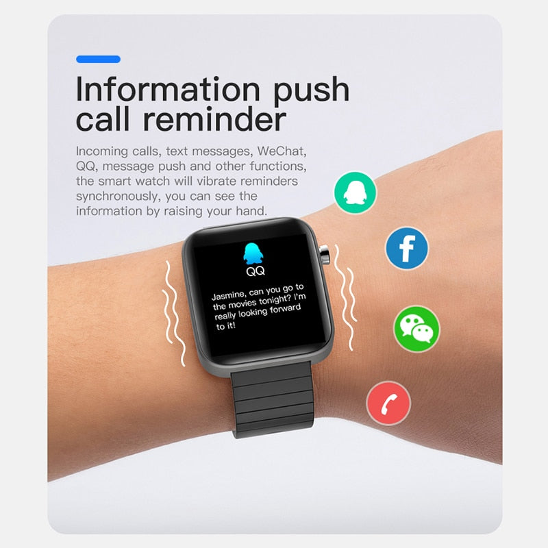 Smart Fitness Watch – Heart Rate, Blood Pressure & Oxygen Monitor
