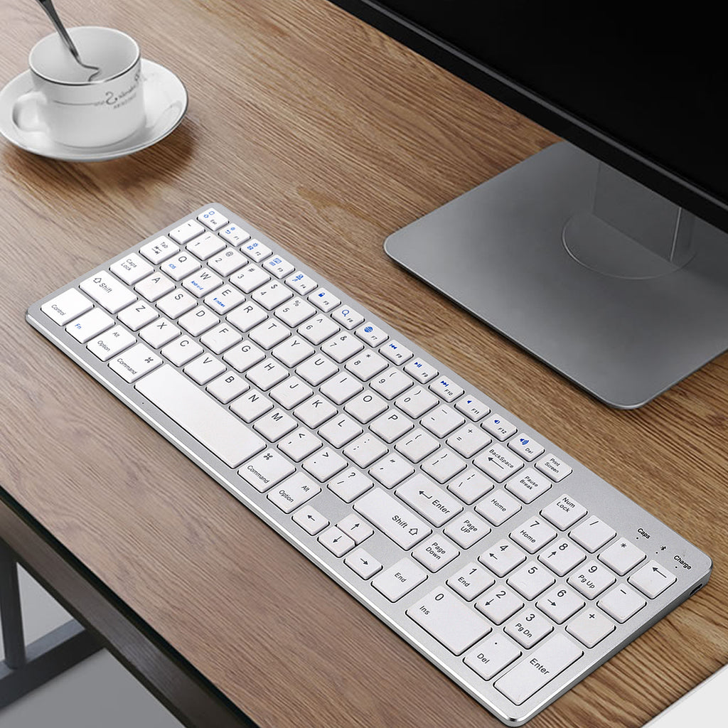 Wireless Bluetooth Keyboard with Wireless Phone Charging for iPad