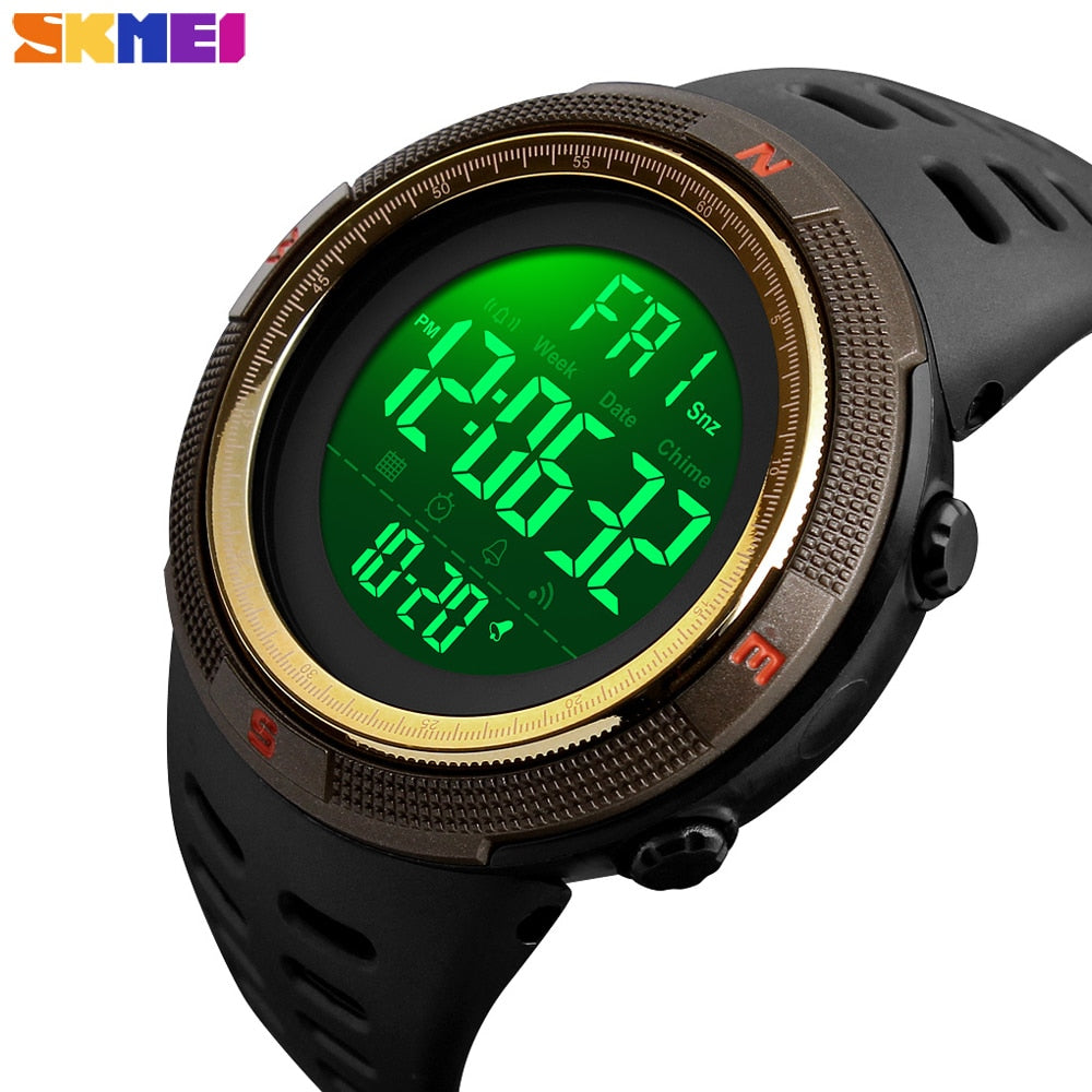 SKMEI Digital Sport Watch for Men – LED, Waterproof & Multifunction