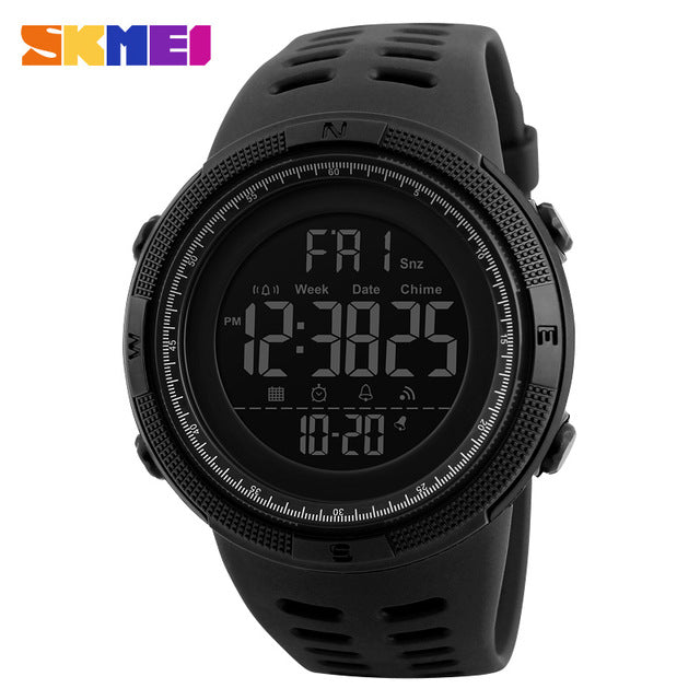 SKMEI Digital Sport Watch for Men – LED, Waterproof & Multifunction