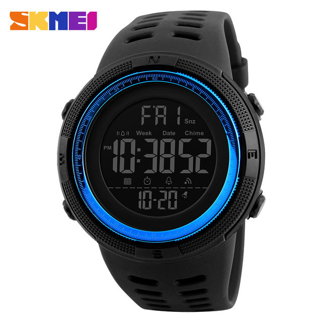 SKMEI Digital Sport Watch for Men – LED, Waterproof & Multifunction