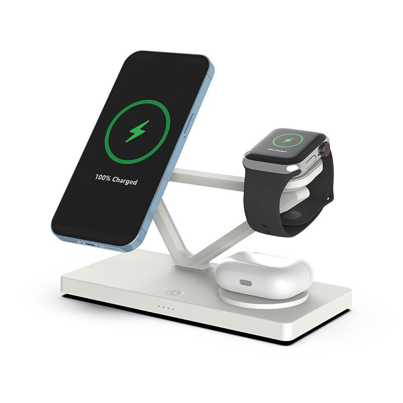 5-in-1 Magnetic 15W Wireless Charging Station – Phone, Watch & Earphones