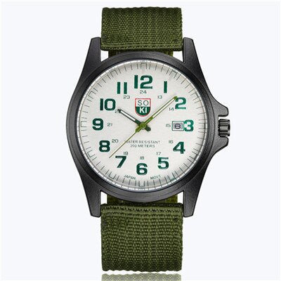 SOKI Military Quartz Watch for Men – Luxury Sport Wristwatch