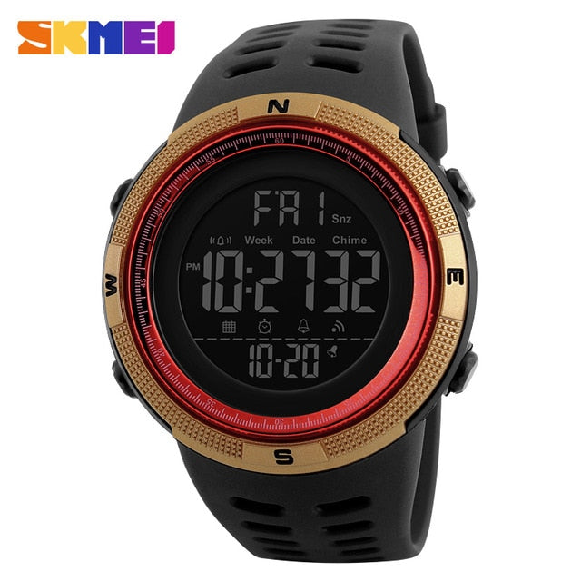 SKMEI Digital Sport Watch for Men – LED, Waterproof & Multifunction