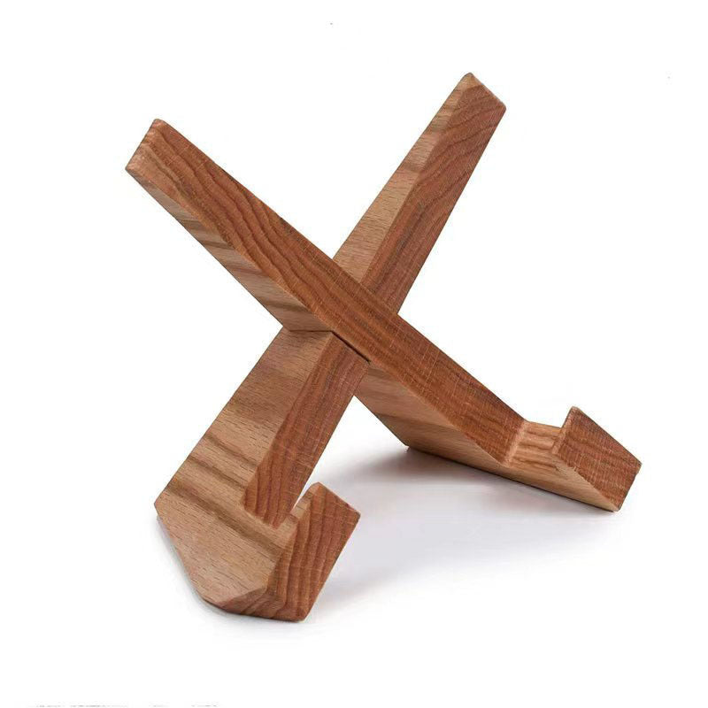Solid Wood Tablet & Recipe Stand – Lazy iPad Holder for Home