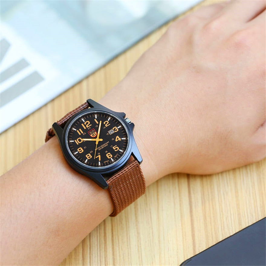 SOKI Military Quartz Watch for Men – Luxury Sport Wristwatch