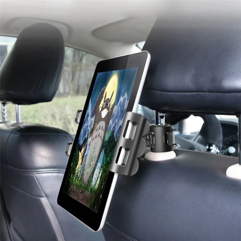 Car Seat Headrest Tablet Holder – Universal 4–11" Stand